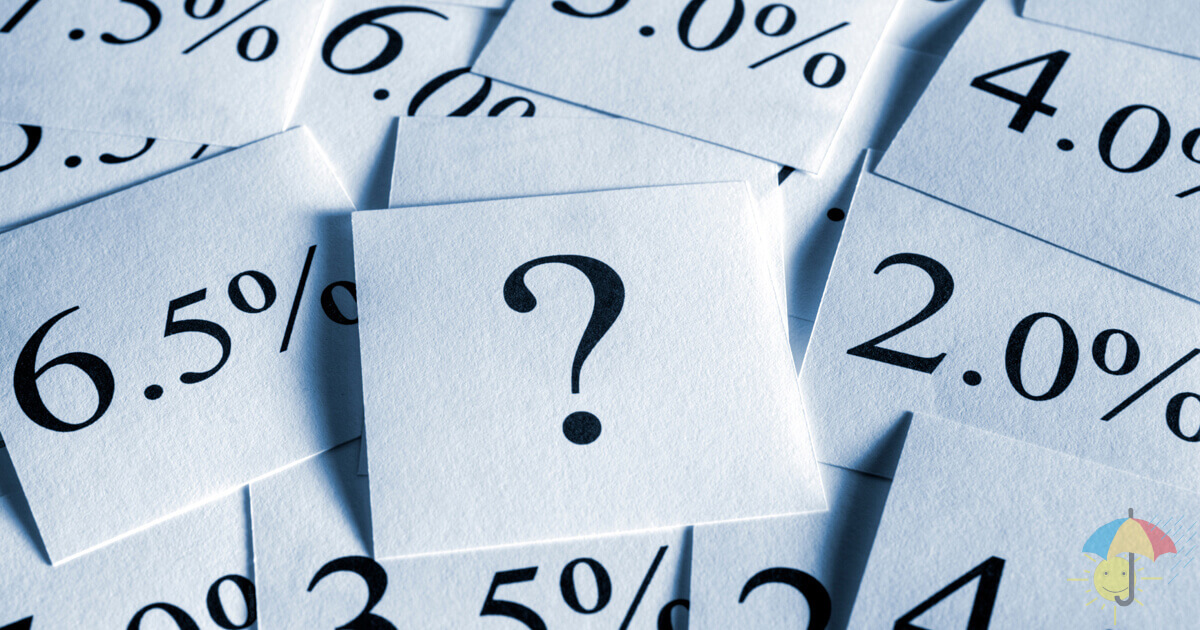 Zinsreihe für die Berechnung des Sparguthabens eines Prämiensprvertrags